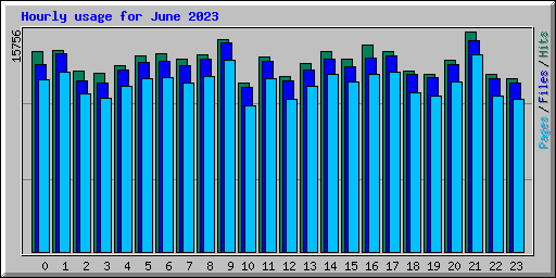 Hourly usage for June 2023