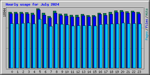 Hourly usage for July 2024