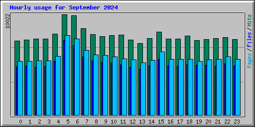 Hourly usage for September 2024