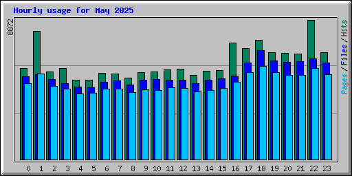 Hourly usage for May 2025