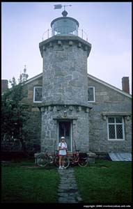 Jen and Lighthouse in Stonington